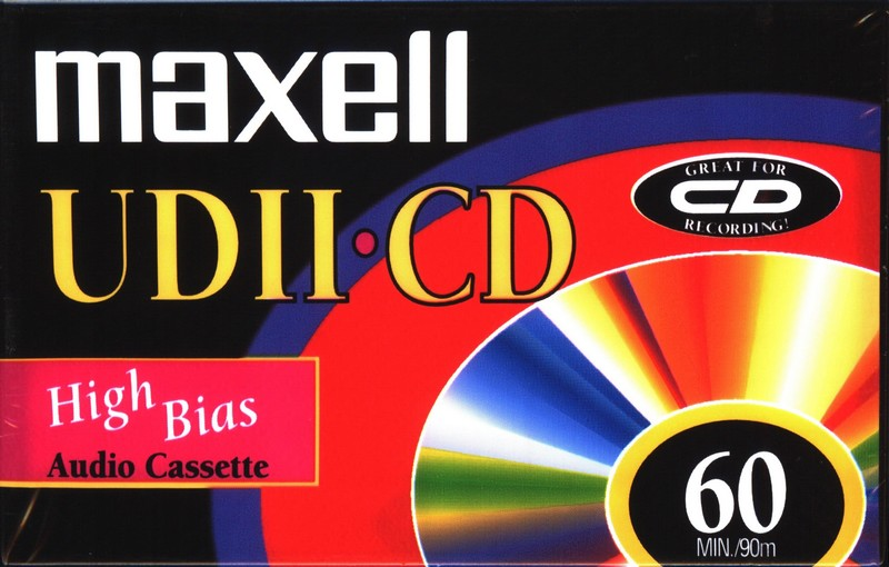 Compact Cassette Maxell UDII-CD 60 Type II Chrome 1996 North America