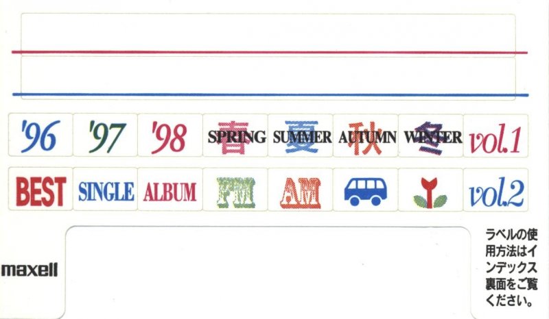 Compact Cassette Maxell Metal CD's 70 "MCDS-70J" Type IV Metal 1995 Japan