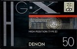 Compact Cassette Denon HG-X 50 "HG-X50" Type II Chrome 1990 Japan