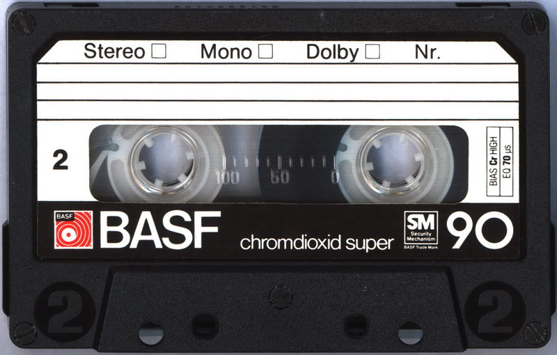 Compact Cassette BASF Chromdioxid Super 90 Type II Chrome 1977 Europe
