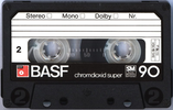 Compact Cassette BASF Chromdioxid Super 90 Type II Chrome 1977 Europe