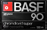 Compact Cassette BASF Chromdioxid Super 90 Type II Chrome 1977 Europe