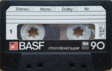Compact Cassette BASF Chromdioxid Super 90 Type II Chrome 1977 Europe