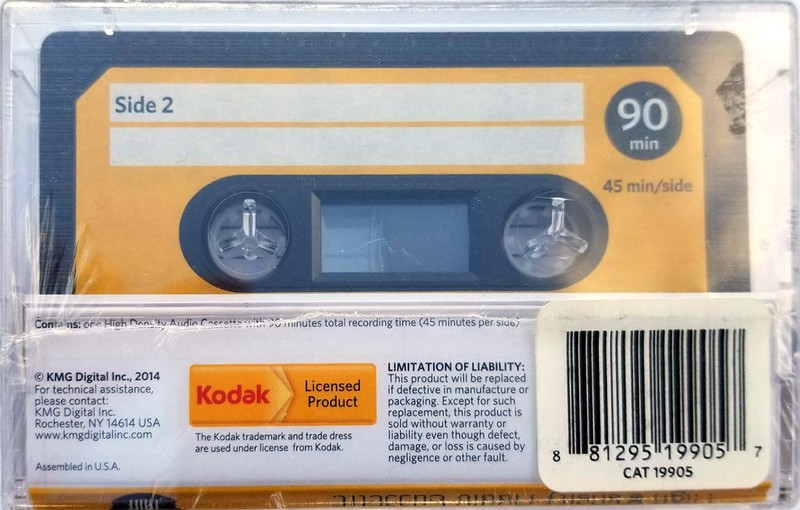 Compact Cassette Kodak HD 90 Type I Normal 2014 USA