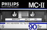 Compact Cassette Philips MC-II 90 Type II Chrome 1985 Europe
