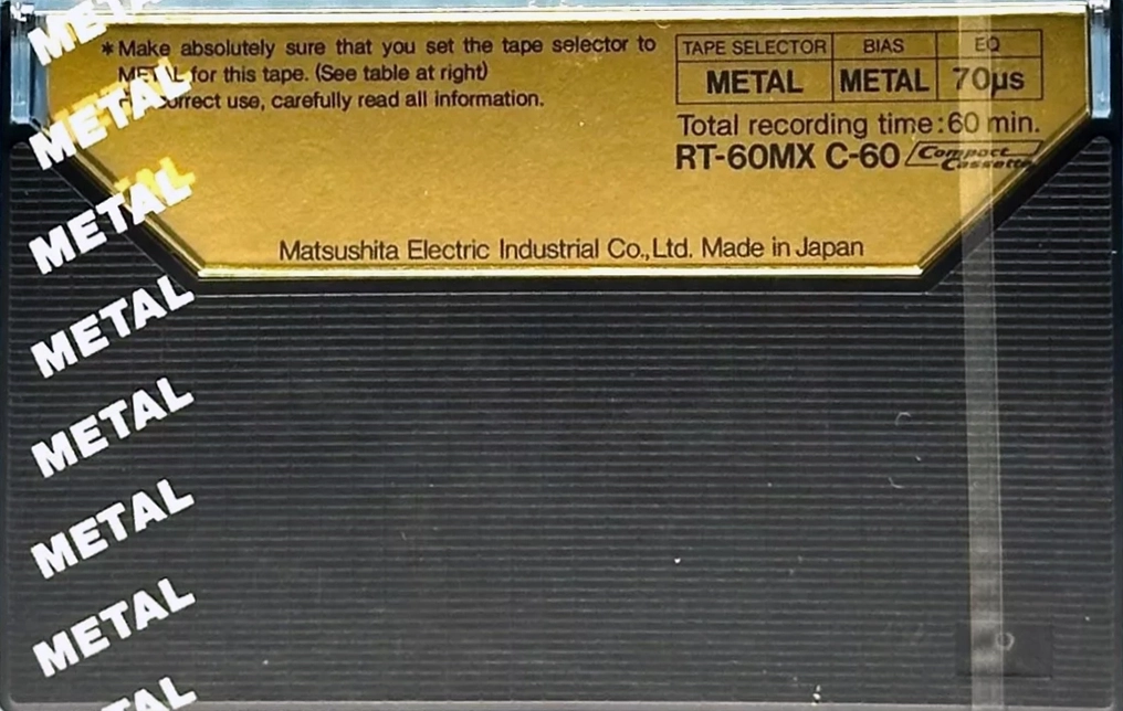 Compact Cassette Technics MX 60 "RT-60MX" Type IV Metal 1979 Europe
