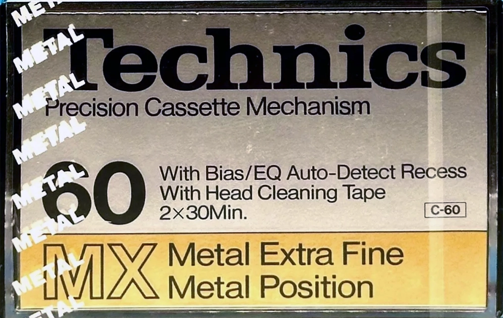 Compact Cassette Technics MX 60 "RT-60MX" Type IV Metal 1979 Europe