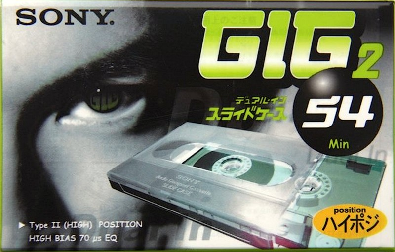 Compact Cassette Sony GIG-2 54 "C-54GIG2E" Type II Chrome 1999 Japan