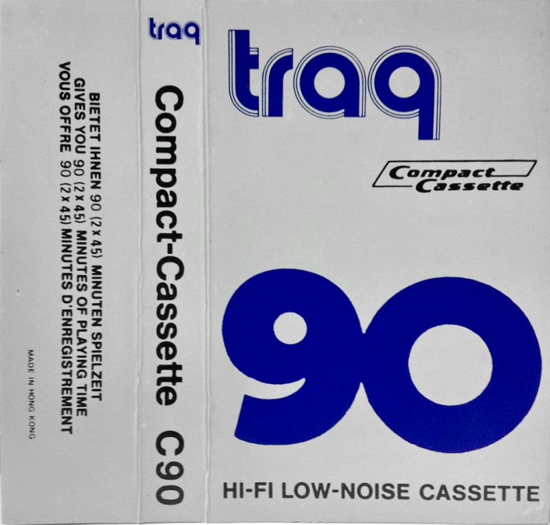 Compact Cassette Traq 90 Type I Normal Hong Kong
