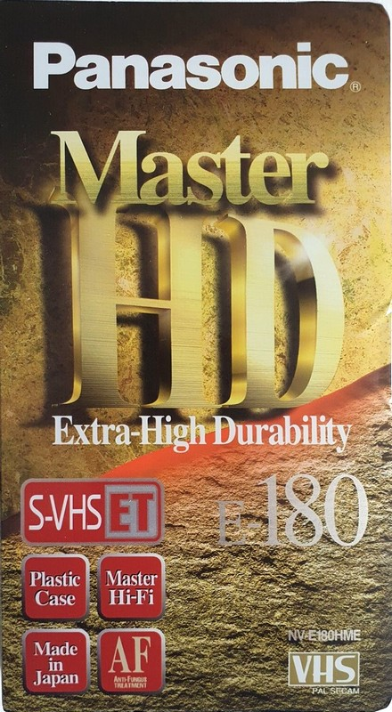 VHS, Video Home System Panasonic Master HD 180 "NV-E180HME" Type I Normal Worldwide