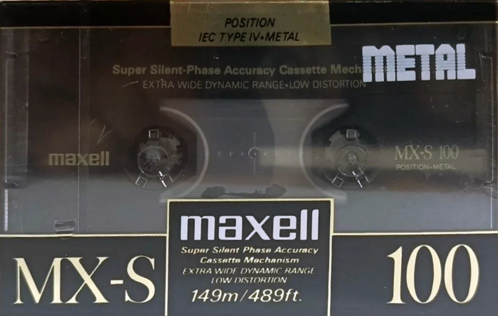 Compact Cassette Maxell MX-S 100 Type IV Metal 1990 Europe