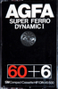 Compact Cassette AGFA Super Ferro Dynamic I 60+6 Type I Normal 1980 Europe