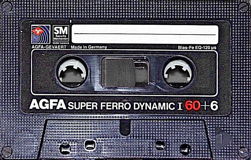 Compact Cassette AGFA Super Ferro Dynamic I 60+6 Type I Normal 1980 Europe