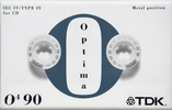 Compact Cassette TDK Optima 90 "O4" Type IV Metal 1997 Europe