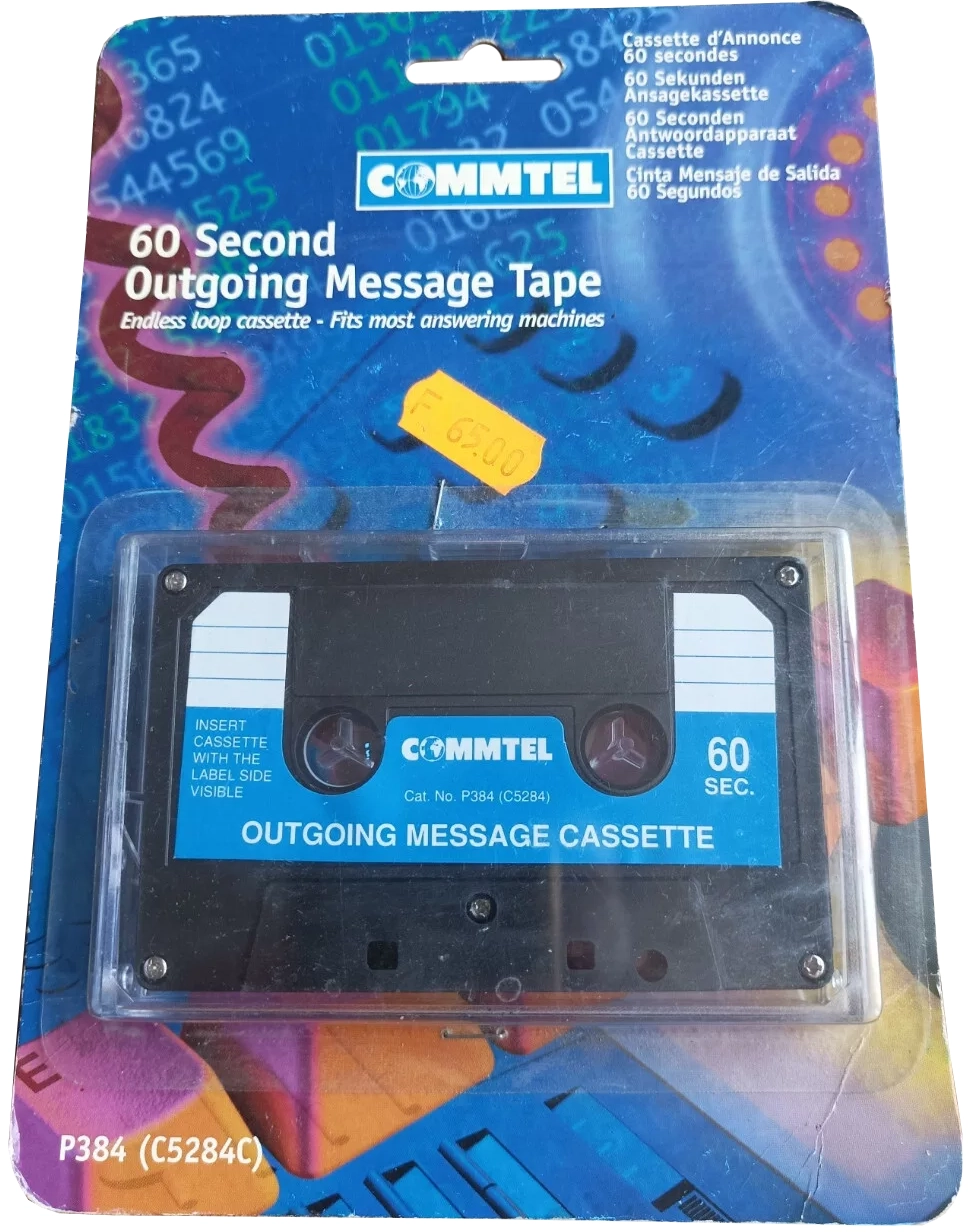 Blister Commtel 1 "Outgoing Message Cassette" Endless Cassette 1997 Europe