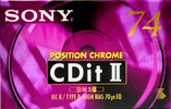Compact Cassette Sony CDit II 74 Type II Chrome 1992 Europe