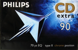 Compact Cassette Philips CD Extra 90 Type II Chrome 1997 Europe