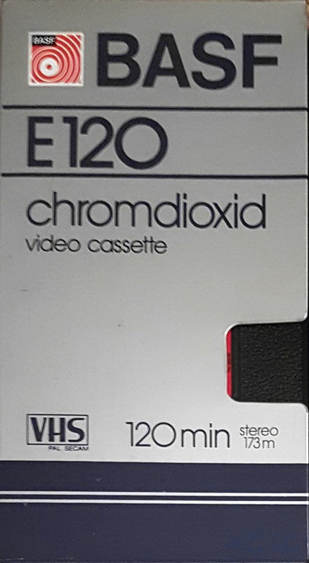 VHS, Video Home System BASF 120 Type II Chrome 1981 Europe