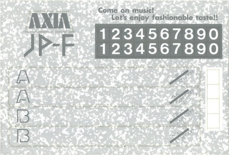 Compact Cassette AXIA JP-F 46 "JP-F B 46" Type I Normal 1988 Japan