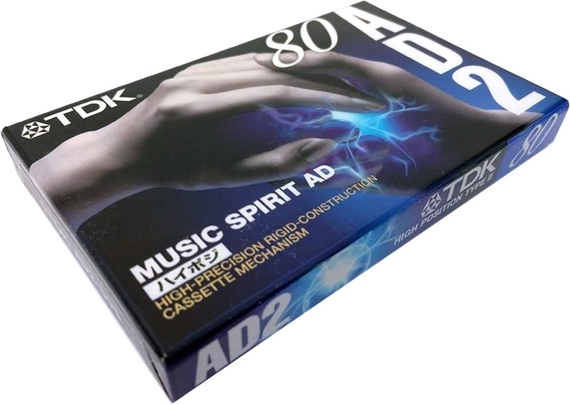 Compact Cassette TDK AD2 80 "AD2-80S" Type II Chrome 1997 Japan