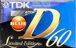 Compact Cassette TDK D 60 "D-60BEA Limited Edition Blue" Type I Normal 1995 Europe