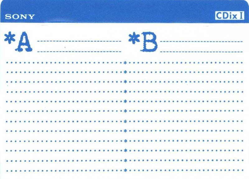 Compact Cassette Sony CDix I 120 "C-120CDX1a" Type I Normal 1992 Japan