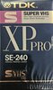 VHS, Video Home System TDK XP PRO 240 "SE-240 625" Type II Chrome 1991 Europe