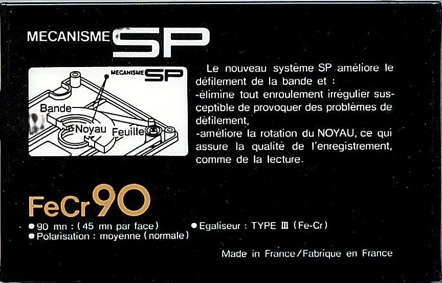 Compact Cassette Sony FeCr 90 Type III Ferro Chrome 1978 France