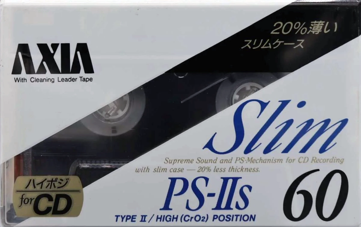 Compact Cassette AXIA PS-IIs 60 Type II Chrome 1990 Japan