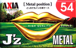 Compact Cassette AXIA J`z Metal 54 "JZMG 54" Type IV Metal 1997 Japan