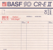 Compact Cassette BASF Chromdioxid Extra II 90 "CR-E II" Type II Chrome 1985 Europe