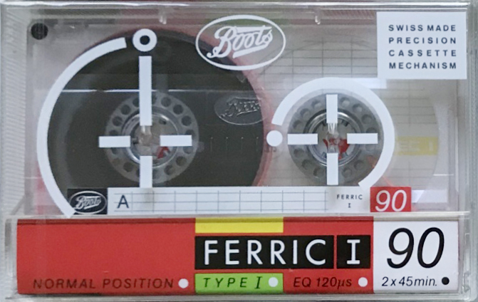 Compact Cassette Boots / Boots Audio Ferric I 90 Type I Normal 1986 UK