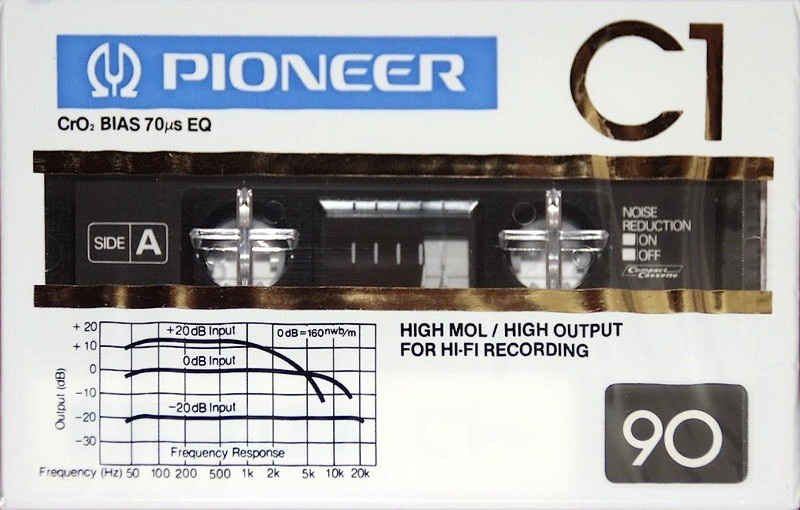 Compact Cassette Pioneer C1 90 Type II Chrome 1981 Japan