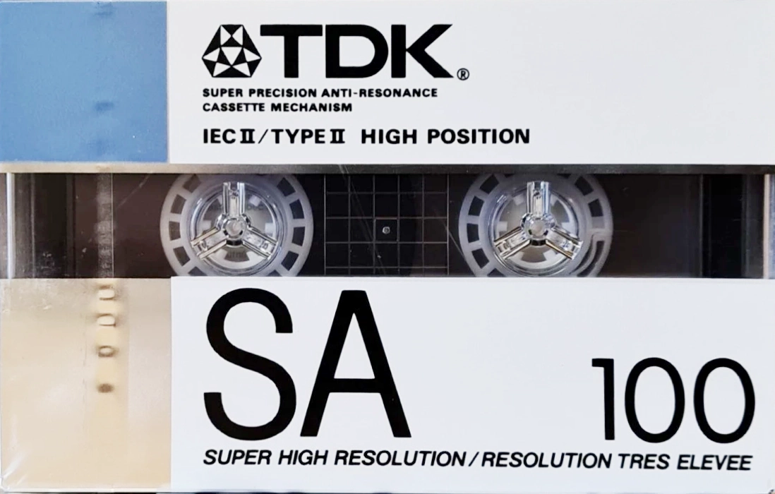 Compact Cassette TDK SA 100 Type II Chrome 1988 North America