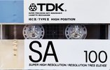 Compact Cassette TDK SA 100 Type II Chrome 1988 North America