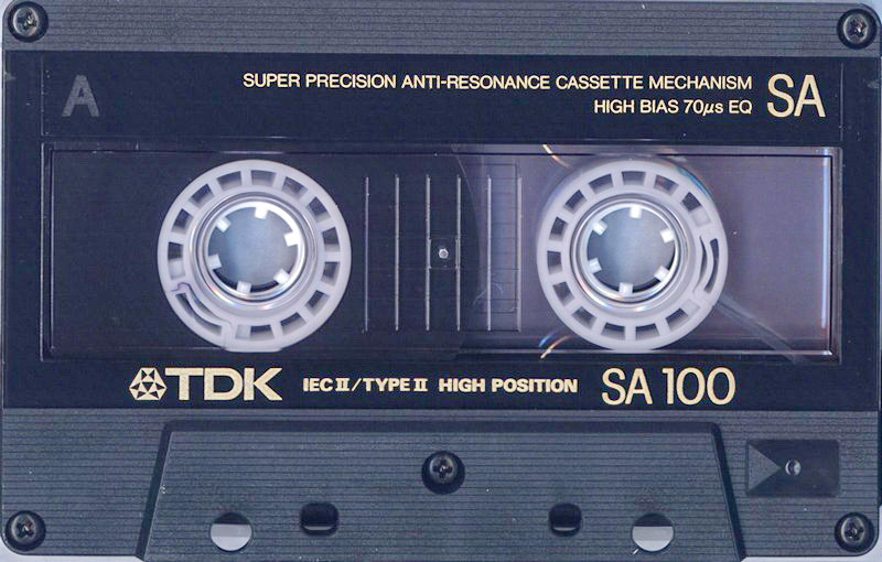 Compact Cassette TDK SA 100 Type II Chrome 1988 North America