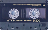 Compact Cassette TDK SA 100 Type II Chrome 1988 North America