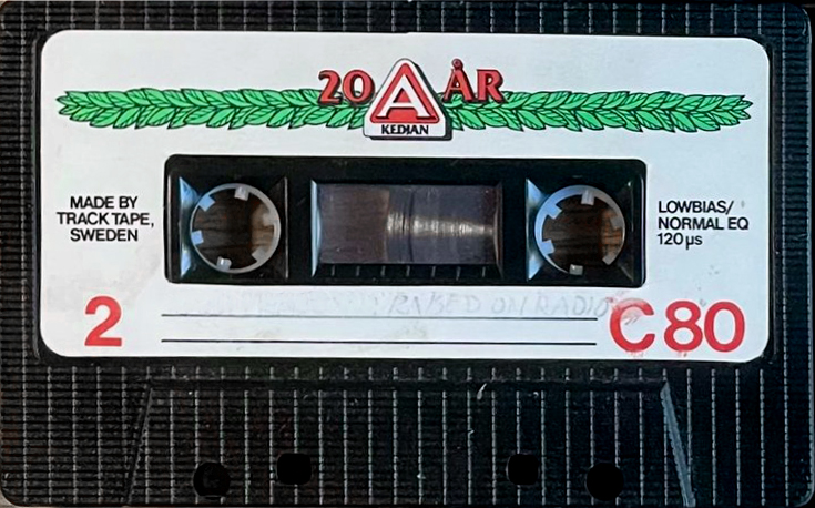 Compact Cassette Track Track 1 80 "20AR A KEDIAN" Type I Normal 1981 Sweden