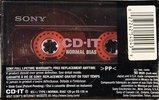 Compact Cassette Sony CD-IT 90 "C-90CDT1B" Type I Normal 1998 North America