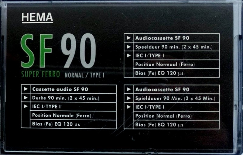 Compact Cassette Hema SF 90 Type I Normal 1995 Netherlands