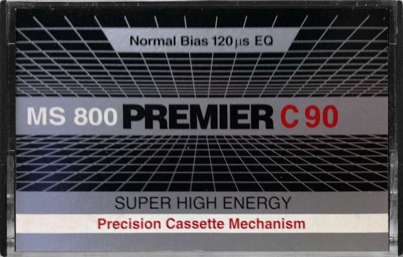 Compact Cassette Premiere 90 "MS 800" Type I Normal 1984 Worldwide