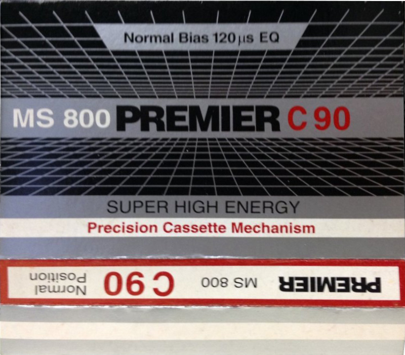 Compact Cassette Premiere 90 "MS 800" Type I Normal 1984 Worldwide