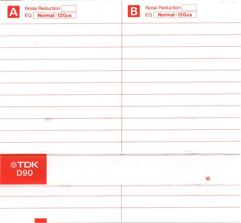 Compact Cassette TDK D 90 Type I Normal 1986 North America