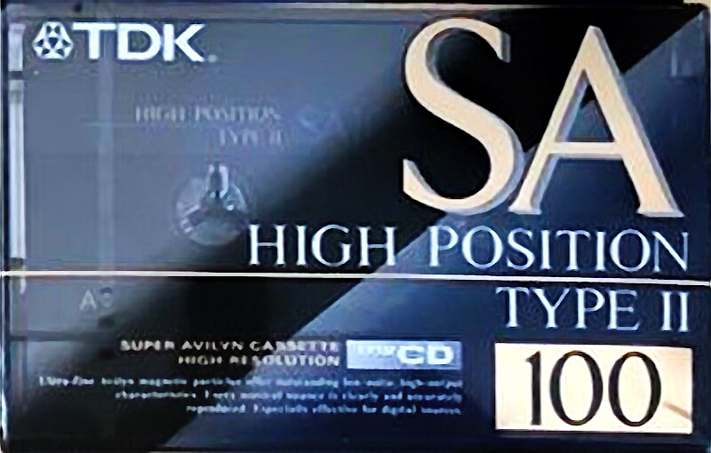 Compact Cassette TDK SA 100 "SA-100R" Type II Chrome 1992 Japan