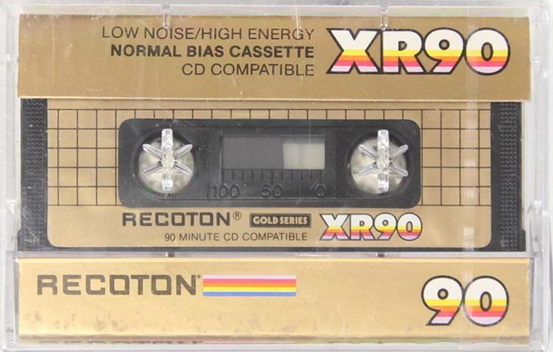Compact Cassette Recoton XR 90 Type I Normal 1988 USA