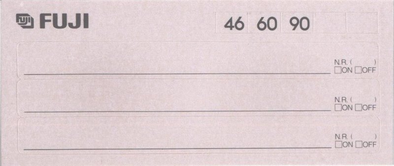 Compact Cassette Fuji DR 60 Type I Normal 1995 Europe