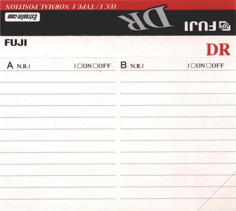 Compact Cassette Fuji DR 60 Type I Normal 1995 Europe