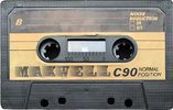 Compact Cassette Makwell 90 Type I Normal 1980 Worldwide