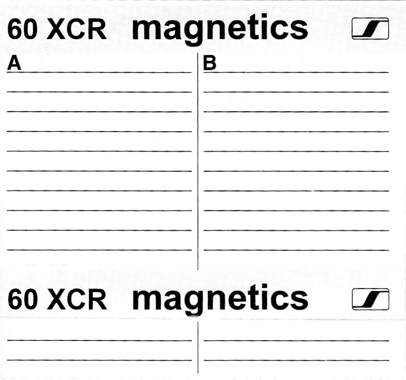 Compact Cassette Stilon XCR 60 Type II Chrome 1994 Poland