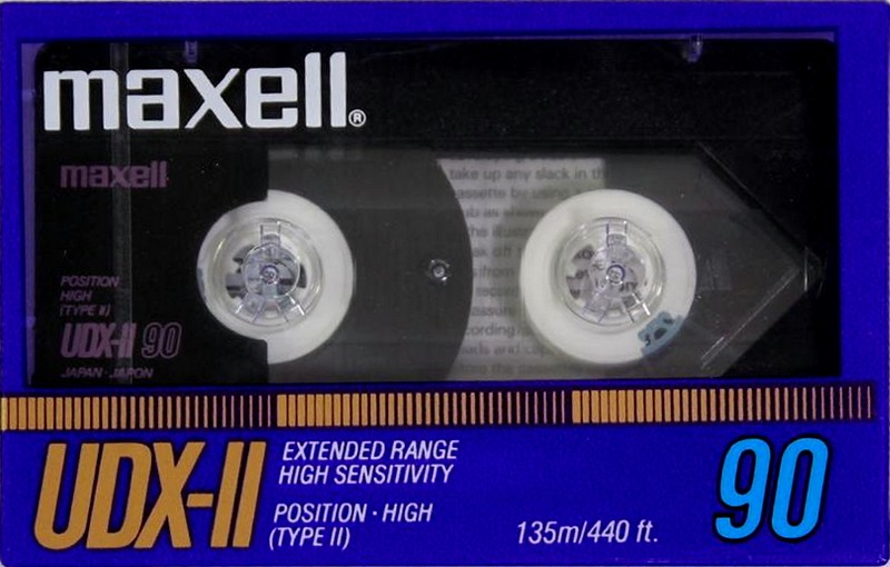 Compact Cassette Maxell UDX-II 90 Type II Chrome 1986 USA